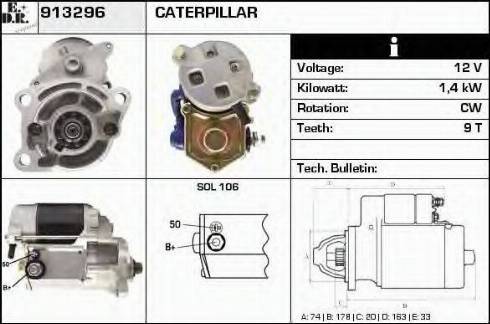 EDR 913296 - Стартер autospares.lv