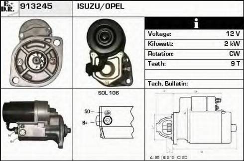 EDR 913245 - Стартер autospares.lv