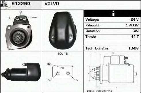 EDR 913260 - Стартер autospares.lv