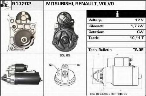 EDR 913202 - Стартер autospares.lv