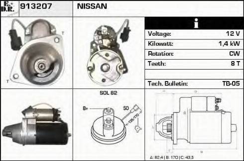 EDR 913207 - Стартер autospares.lv