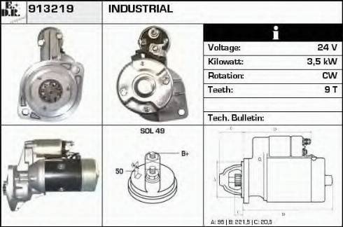 EDR 913219 - Стартер autospares.lv