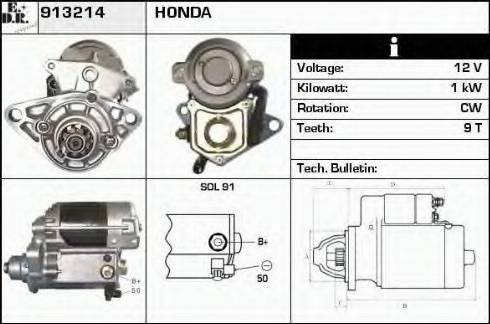 EDR 913214 - Стартер autospares.lv