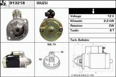 EDR 913218 - Стартер autospares.lv