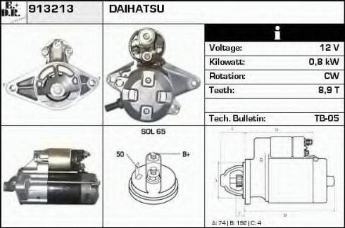 EDR 913213 - Стартер autospares.lv