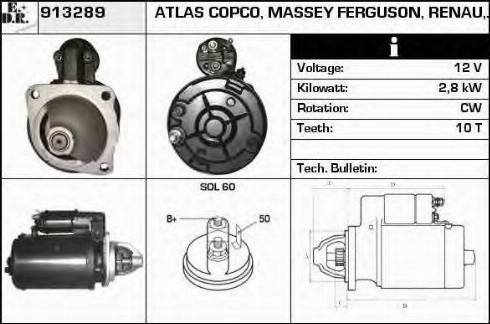 EDR 913289 - Стартер autospares.lv