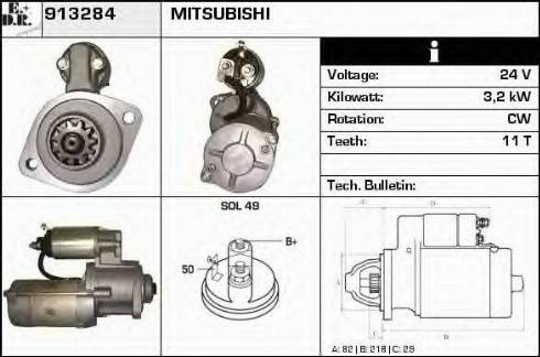 EDR 913284 - Стартер autospares.lv