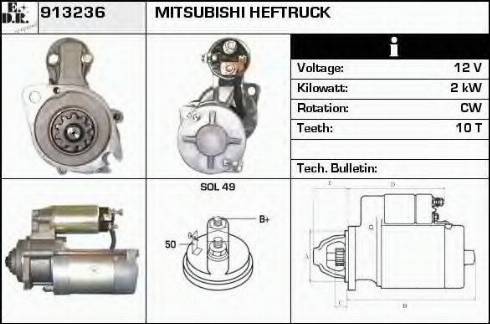 EDR 913236 - Стартер autospares.lv