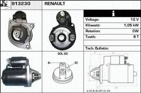 EDR 913230 - Стартер autospares.lv