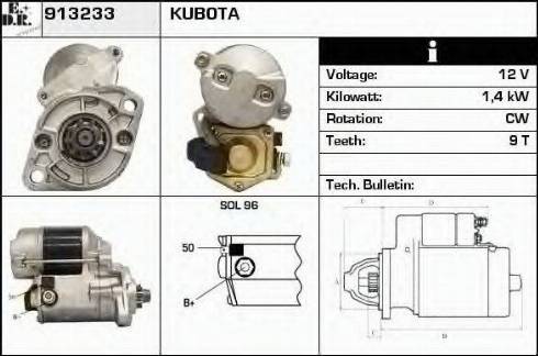 EDR 913233 - Стартер autospares.lv