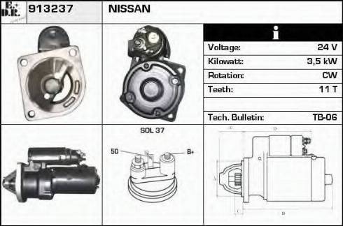 EDR 913237 - Стартер autospares.lv