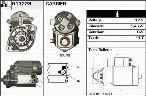 EDR 913228 - Стартер autospares.lv