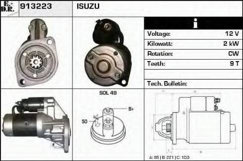 EDR 913223 - Стартер autospares.lv