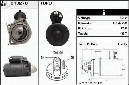 EDR 913270 - Стартер autospares.lv