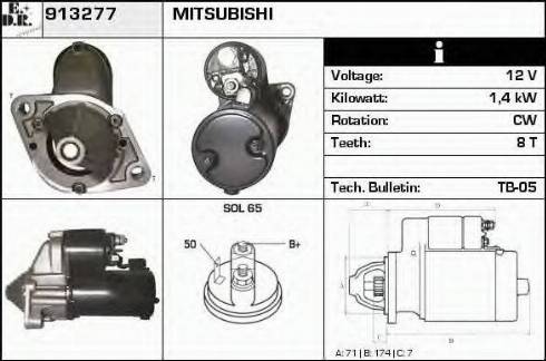 EDR 913277 - Стартер autospares.lv