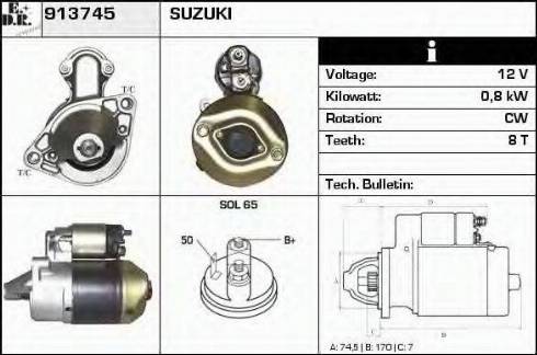 EDR 913745 - Стартер autospares.lv