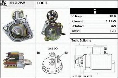 EDR 913755 - Стартер autospares.lv