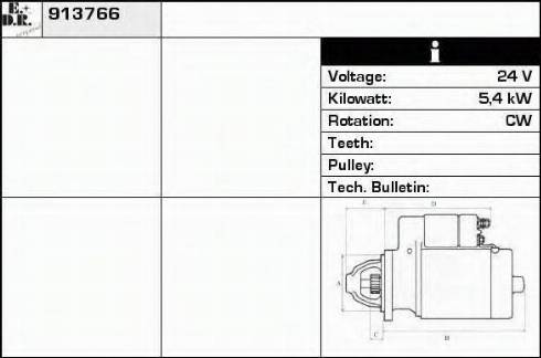 EDR 913766 - Стартер autospares.lv