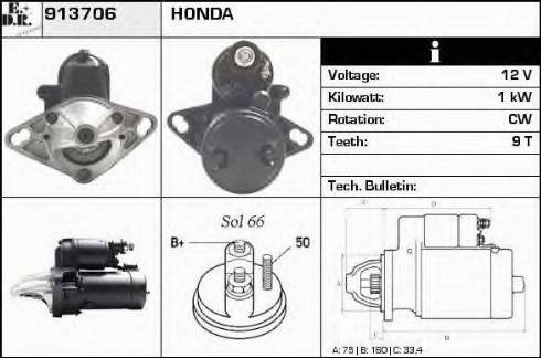 EDR 913706 - Стартер autospares.lv