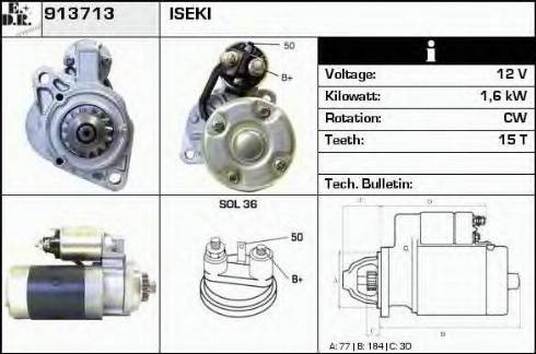 EDR 913713 - Стартер autospares.lv