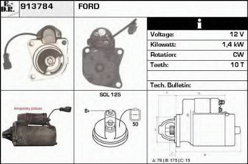 EDR 913784 - Стартер autospares.lv