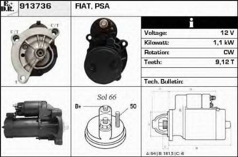 EDR 913736 - Стартер autospares.lv