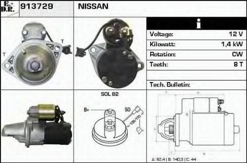 EDR 913729 - Стартер autospares.lv