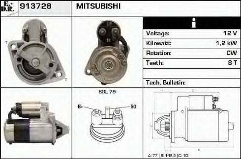 EDR 913728 - Стартер autospares.lv