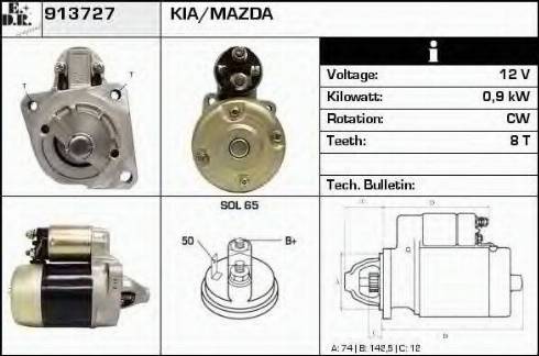 EDR 913727 - Стартер autospares.lv