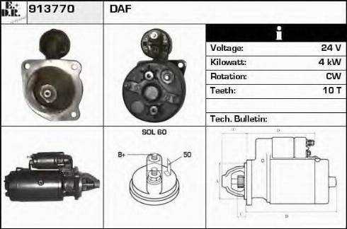 EDR 913770 - Стартер autospares.lv