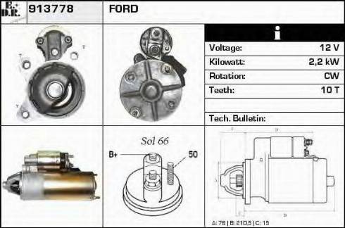 EDR 913778 - Стартер autospares.lv