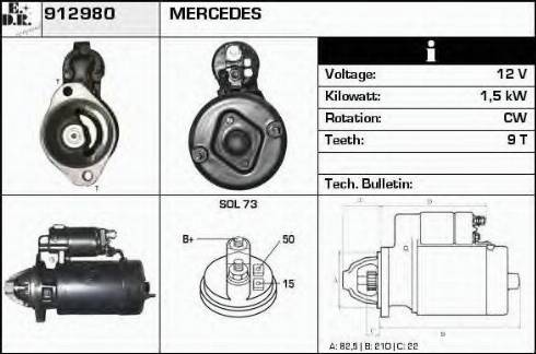 EDR 912980 - Стартер autospares.lv