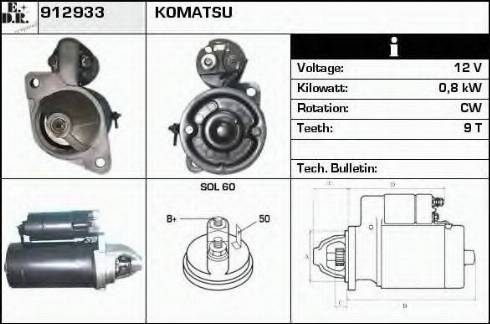 EDR 912933 - Стартер autospares.lv