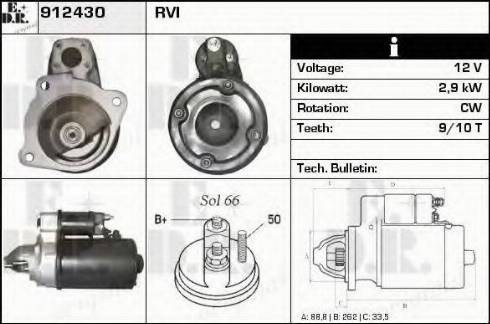 EDR 912430 - Стартер autospares.lv