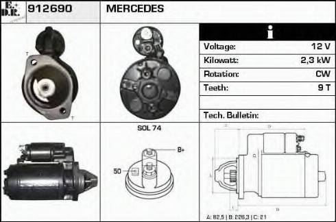 EDR 912690 - Стартер autospares.lv