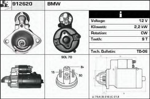 EDR 912620 - Стартер autospares.lv