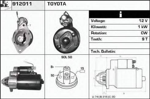 EDR 912011 - Стартер autospares.lv