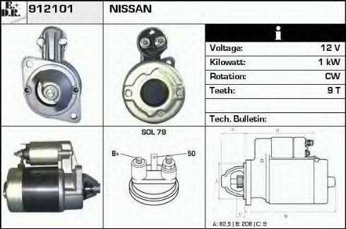 EDR 912101 - Стартер autospares.lv