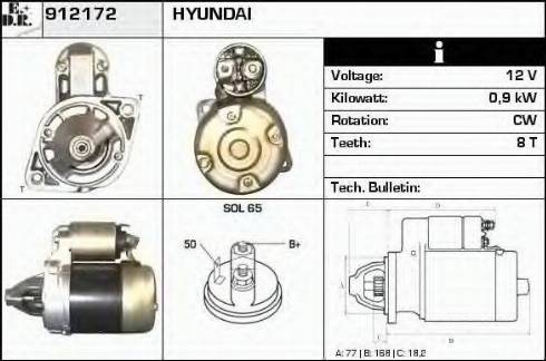 EDR 912172 - Стартер autospares.lv