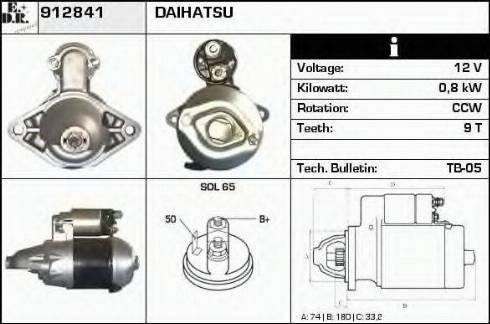 EDR 912841 - Стартер autospares.lv