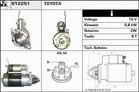 EDR 912251 - Стартер autospares.lv