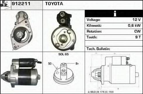 EDR 912211 - Стартер autospares.lv