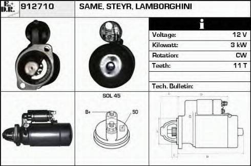 EDR 912710 - Стартер autospares.lv