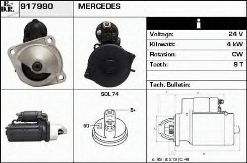 EDR 917990 - Стартер autospares.lv