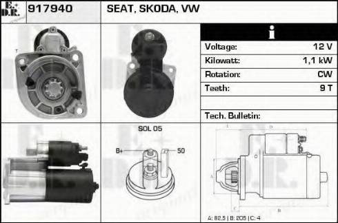 EDR 917940 - Стартер autospares.lv