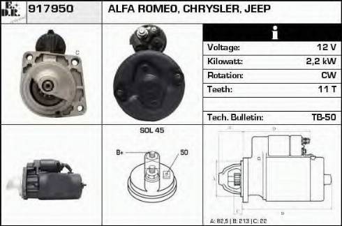 EDR 917950 - Стартер autospares.lv