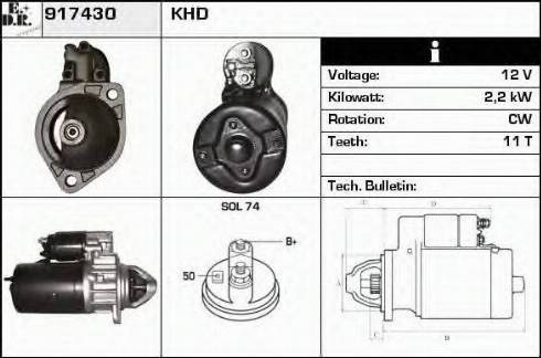 EDR 917430 - Стартер autospares.lv