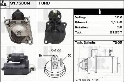 EDR 917530N - Стартер autospares.lv