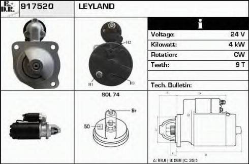 EDR 917520 - Стартер autospares.lv