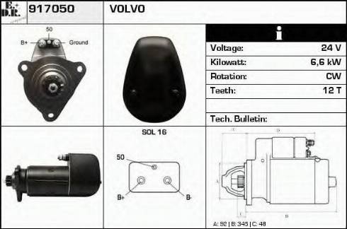 EDR 917050 - Стартер autospares.lv